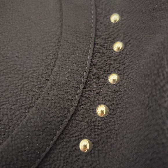 🦋3/$25 Michael Kors Small Black Gold Studded Tank Top - Picture 6 of 6